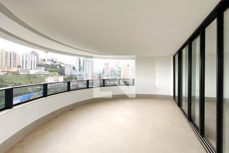 varanda da Sala de apartamento à venda com 4 quartos, 232m² em Vale do Sereno, Nova Lima