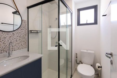 Banheiro de kitnet/studio à venda com 1 quarto, 19m² em República, São Paulo