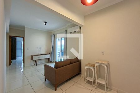 Sala de apartamento para alugar com 1 quarto, 59m² em Canto do Forte, Praia Grande