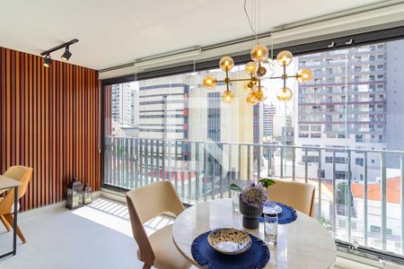 Varanda do Studio de kitnet/studio para alugar com 1 quarto, 42m² em Jardim das Acacias, São Paulo