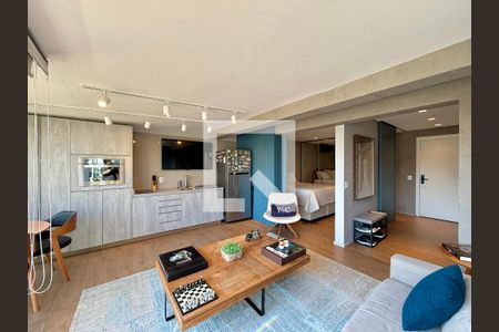 Sala de apartamento à venda com 1 quarto, 54m² em Brooklin, São Paulo