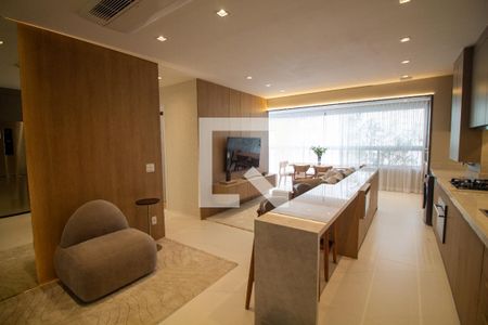 Sala de apartamento à venda com 2 quartos, 81m² em Brooklin, São Paulo