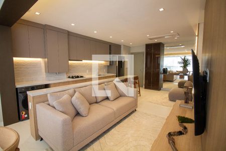 Sala de apartamento à venda com 2 quartos, 81m² em Brooklin, São Paulo