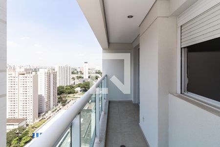 Varanda da Sala/Cozinha de apartamento para alugar com 1 quarto, 48m² em Várzea da Barra Funda, São Paulo