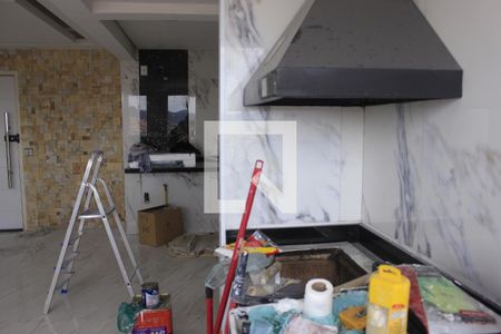 Sala com cozinha e espaço gourmet de apartamento para alugar com 2 quartos, 59m² em Picanço, Guarulhos