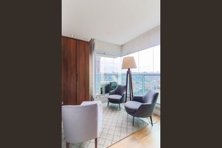 Varanda da Sala de apartamento à venda com 2 quartos, 66m² em Campo Belo, São Paulo