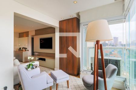 Varanda da Sala de apartamento à venda com 2 quartos, 66m² em Campo Belo, São Paulo