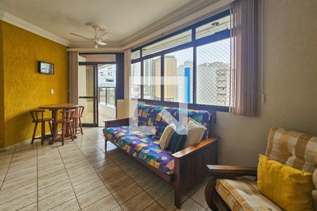 Sala de apartamento para alugar com 4 quartos, 110m² em Vila Alzira, Guarujá
