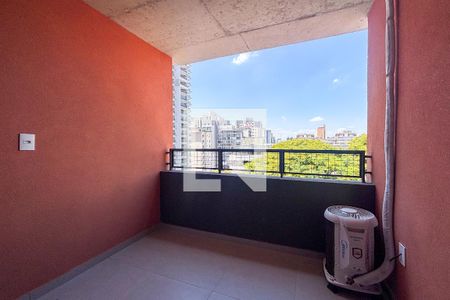 Varanda da Sala/Cozinha de kitnet/studio para alugar com 1 quarto, 34m² em Perdizes, São Paulo