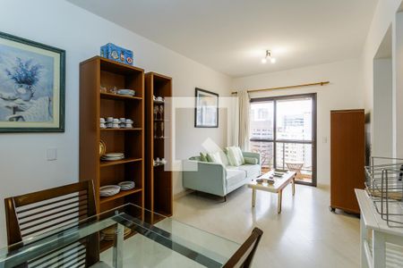 Sala de apartamento para alugar com 1 quarto, 42m² em Vila Nova Conceição, São Paulo