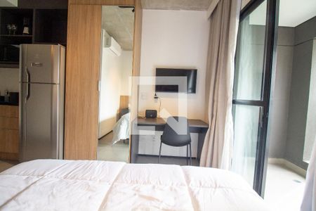 Sala / Quarto - Studio de kitnet/studio à venda com 1 quarto, 40m² em Brooklin, São Paulo