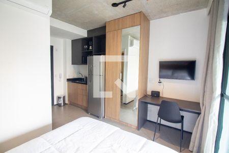 Sala / Quarto - Studio de kitnet/studio à venda com 1 quarto, 40m² em Brooklin, São Paulo