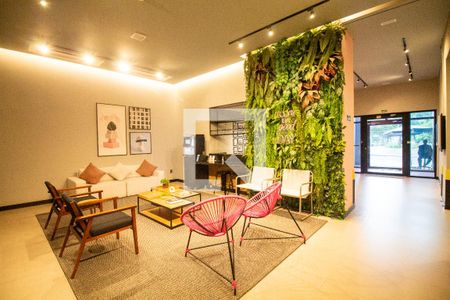 Hall social de kitnet/studio para alugar com 1 quarto, 24m² em Brooklin, São Paulo