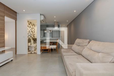 Sala de apartamento para alugar com 1 quarto, 60m² em Brooklin, São Paulo