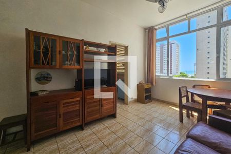 Sala de apartamento para alugar com 1 quarto, 57m² em Centro, Guarujá