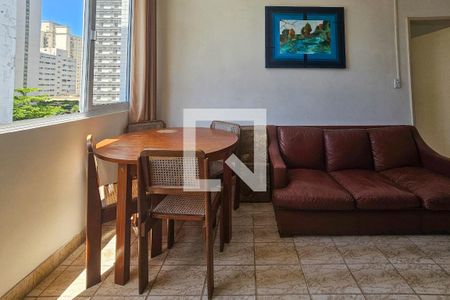 Sala de apartamento para alugar com 1 quarto, 57m² em Centro, Guarujá