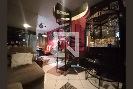 Sala de apartamento para alugar com 1 quarto, 60m² em Centro, São Vicente
