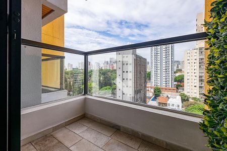 Sala/Cozinha - Varanda de apartamento para alugar com 1 quarto, 51m² em Pinheiros, São Paulo