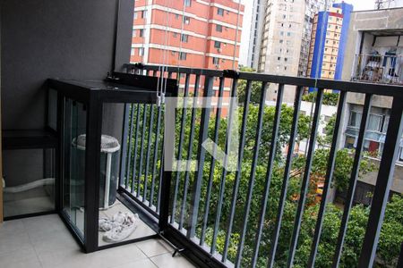 Dormitório - Varanda de kitnet/studio para alugar com 1 quarto, 21m² em Bela Vista, São Paulo
