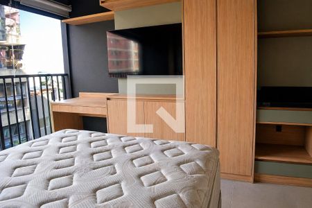 Dormitório - Varanda de kitnet/studio para alugar com 1 quarto, 21m² em Bela Vista, São Paulo