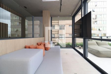 Área gourmet de kitnet/studio à venda com 1 quarto, 27m² em Jardim Paulista, São Paulo
