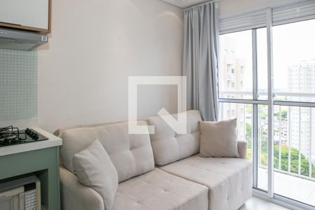 Sala/Cozinha de apartamento à venda com 1 quarto, 27m² em Várzea da Barra Funda, São Paulo