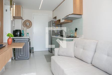 Sala/Cozinha de apartamento à venda com 1 quarto, 27m² em Várzea da Barra Funda, São Paulo