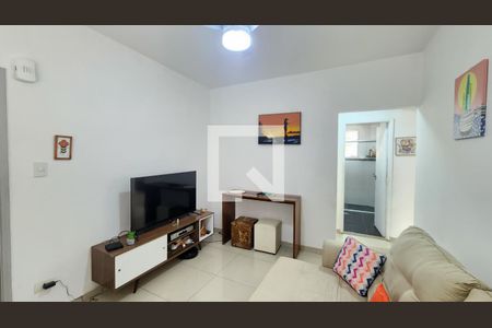 Sala de apartamento para alugar com 2 quartos, 70m² em Gonzaga, Santos