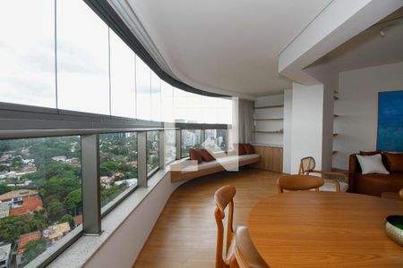 Sala de Estar e Jantar de apartamento para alugar com 1 quarto, 75m² em Pinheiros, São Paulo