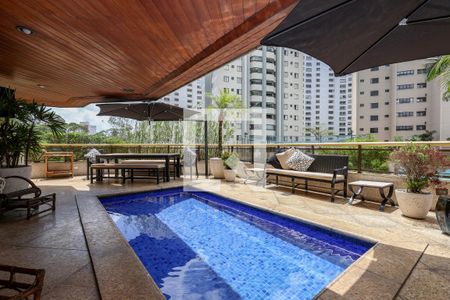 Terraço da Sala de apartamento à venda com 3 quartos, 386m² em Vila Andrade, São Paulo