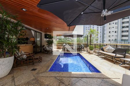 Terraço da Sala de apartamento à venda com 3 quartos, 386m² em Vila Andrade, São Paulo