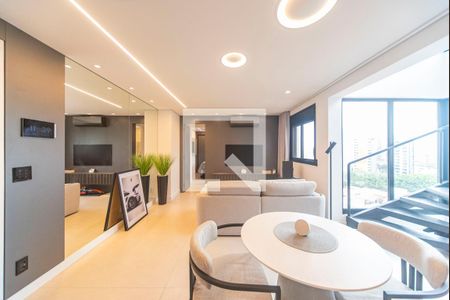 Sala de apartamento à venda com 1 quarto, 108m² em Jardim Bela Vista, Santo André