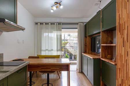 Sala de apartamento à venda com 1 quarto, 32m² em Indianópolis, São Paulo