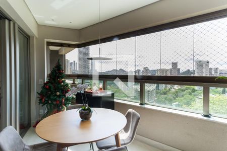 Varanda gourmet sala de apartamento à venda com 3 quartos, 126m² em Vila das Flores, Nova Lima