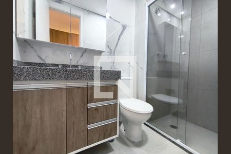 Banheiro de kitnet/studio para alugar com 1 quarto, 24m² em Vila Mariana, São Paulo