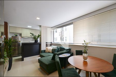 Sala Ambientes de apartamento à venda com 1 quarto, 44m² em Funcionários, Belo Horizonte