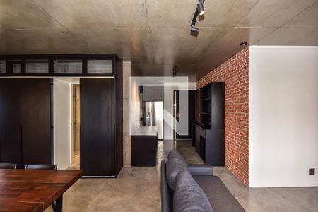 Sala de apartamento para alugar com 1 quarto, 70m² em Panamby, São Paulo