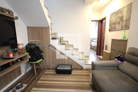 Sala de apartamento à venda com 2 quartos, 90m² em Vila Aquilino, Santo André