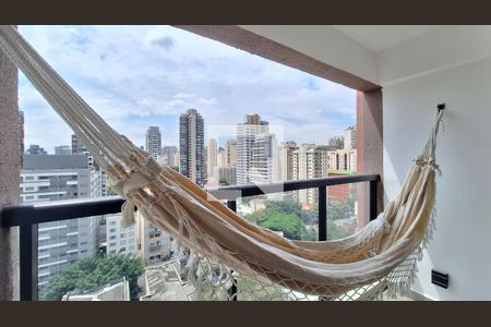 Varanda da Sala/Cozinha de apartamento para alugar com 1 quarto, 29m² em Pompeia, São Paulo