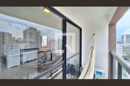 Varanda da Sala/Cozinha de apartamento para alugar com 1 quarto, 29m² em Pompeia, São Paulo