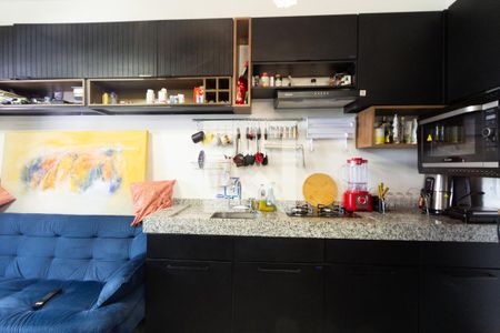 Sala/Cozinha de apartamento à venda com 1 quarto, 39m² em Indianópolis, São Paulo