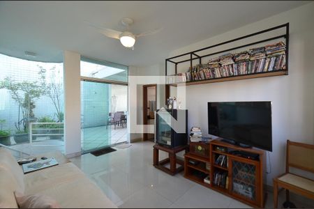 Sala Cobertura de apartamento à venda com 3 quartos, 160m² em Funcionários, Belo Horizonte