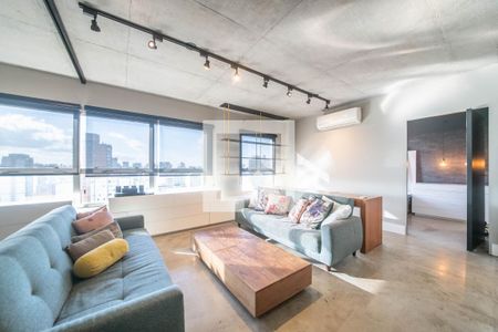 Sala de apartamento para alugar com 1 quarto, 70m² em Santo Amaro, São Paulo