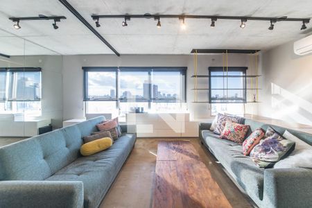 Sala de apartamento para alugar com 1 quarto, 70m² em Santo Amaro, São Paulo