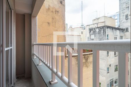 Varanda da Sala/Quarto de kitnet/studio à venda com 1 quarto, 21m² em Bela Vista, São Paulo