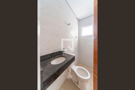 Banheiro de apartamento à venda com 2 quartos, 84m² em Vila Linda, Santo André