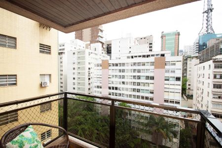varanda sala de apartamento para alugar com 1 quarto, 42m² em Jardim Paulista, São Paulo