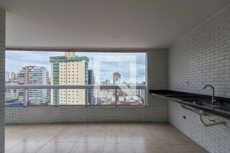 Sacada  de apartamento para alugar com 3 quartos, 133m² em Guilhermina, Praia Grande