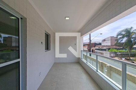 Sacada  de casa de condomínio para alugar com 2 quartos, 56m² em Nova Mirim, Praia Grande