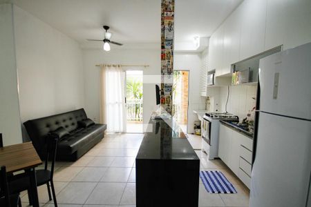 Sala de apartamento para alugar com 3 quartos, 75m² em Boqueirão, Praia Grande